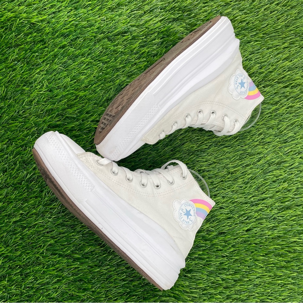Chuck Taylor All Star Move Platform Rainbow Cloud Lace Up Sneaker - Picture 3 of 8